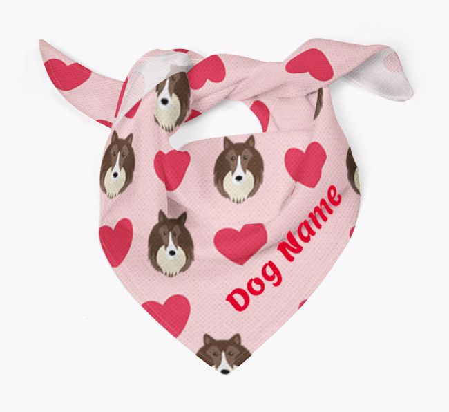 'Heart Pattern' - Personalised {breedFullName} Bandana